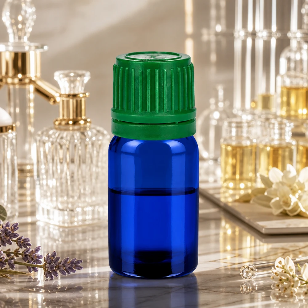 Flacone da 5ml 11mm SV verde OV BlueLine UT18/5 Elegante flacone di design da 5 ml in blu cobalto per creazioni di profumi e oli di alta qualità