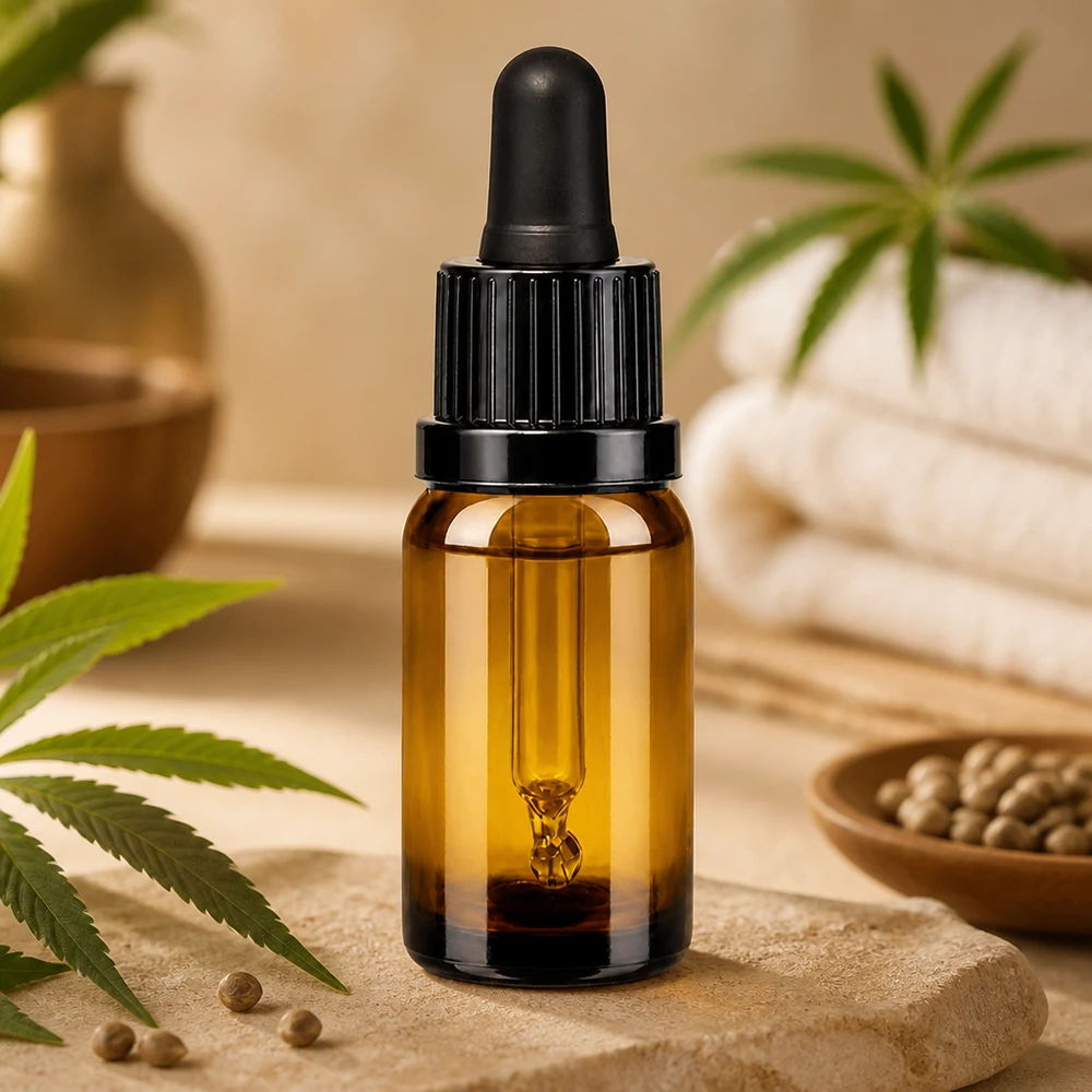 Flacone per pipette da 10 ml nero OV BrownLine UT18/10 Flacone con pipetta da 10 ml BrownLine con tappo OV nero per aromaterapia professionale e cosmesi naturale