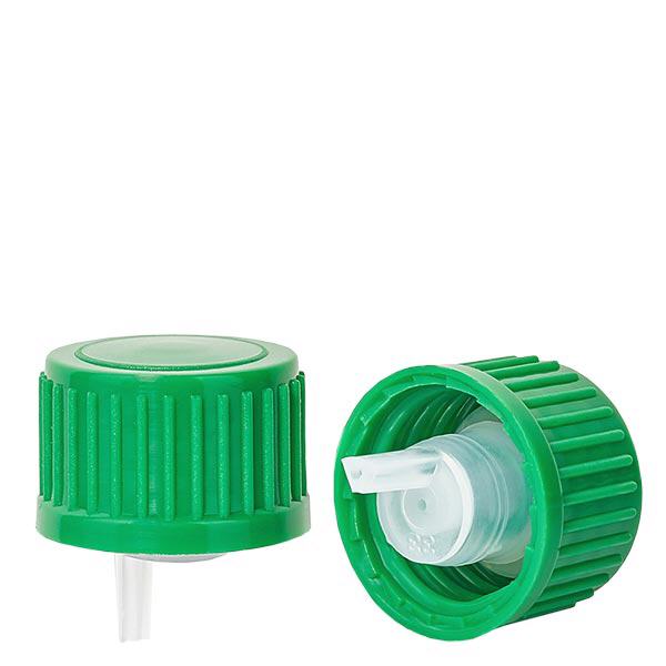 Tappo contagocce 0,8 mm verde (DIN18, UT18) Sta...