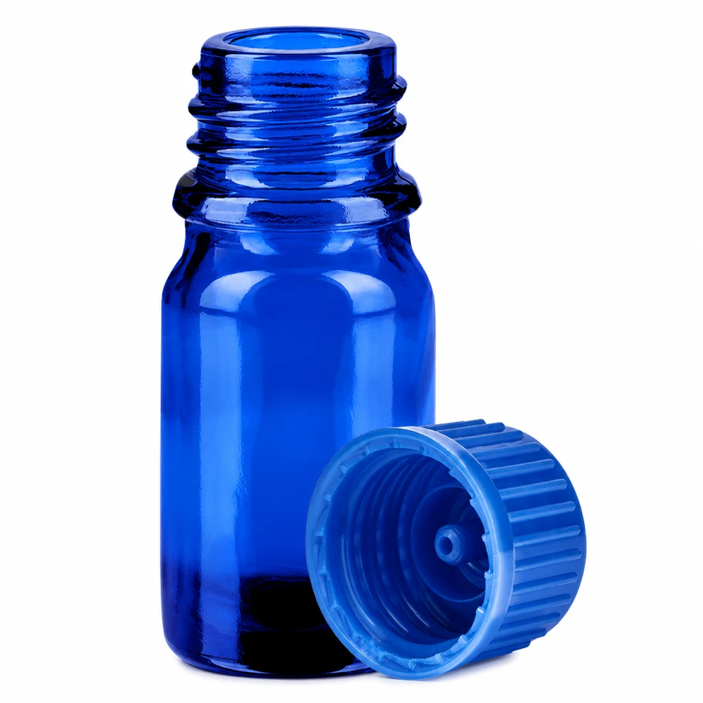 Bottiglia da 5ml 11mm SV blu STD BlueLine UT18/5 Pratico flacone blu da 5 ml con robusto tappo a vite per prodotti cosmetici