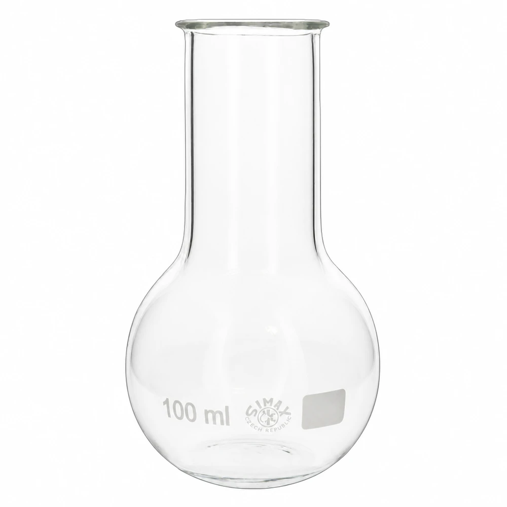 Pallone ad anca 100ml a collo largo Pallone da 100 ml a collo largo ideale per la distillazione e le reazioni chimiche