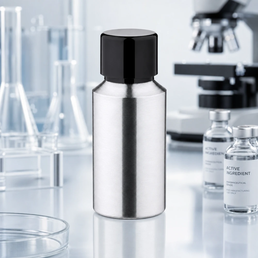 Flacone in alluminio da 30 ml, lucido, leggero e robusto per applicazioni mobili in movimento
