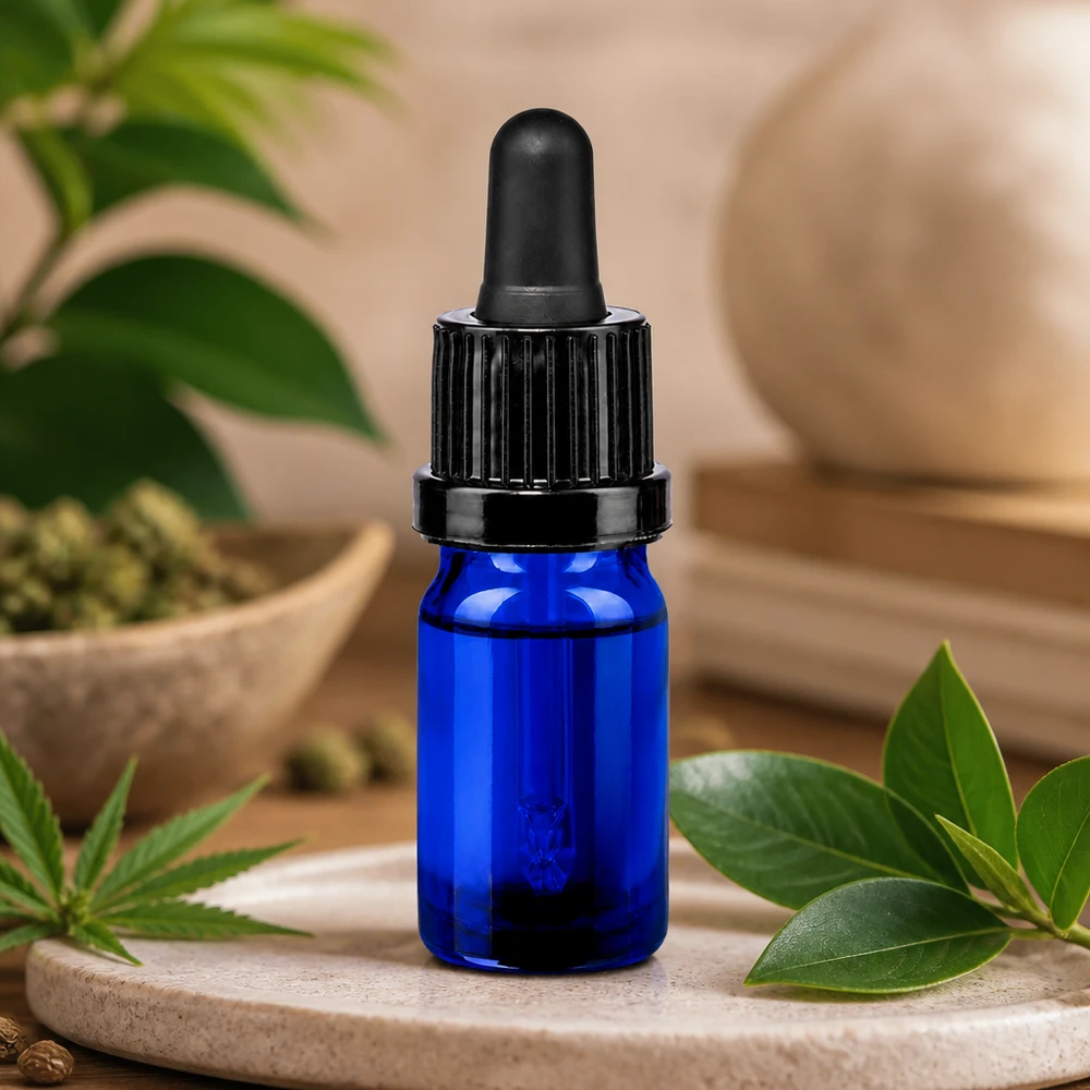 Flacone per pipette da 5 ml nero OV BlueLine UT18/5 Bottiglia di dosaggio professionale da 5 ml blu con pipetta di precisione OV BlueLine UT18/5