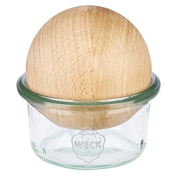 Bicchieri WECK RR60 da 50 ml con sfera in legno di faggio