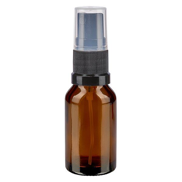 Flacone spray marrone da 30 ml. STD nero/trasp. apoGlas