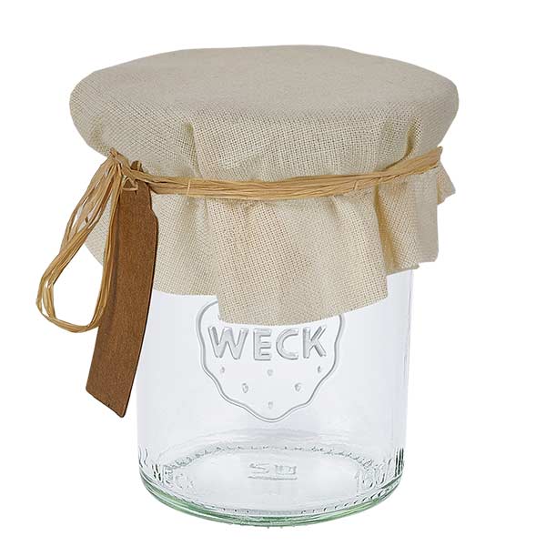 Centrino per gioielli in tessuto crema ø13cm rotondo