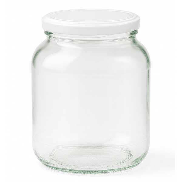 Vasetto ovale da 370 ml con coperchio BasicSeal bianco UNiTWIST