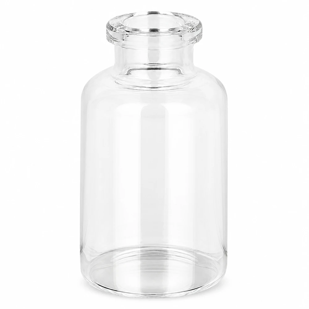 Flacone per iniezione in vetro trasparente 20ml Pharmazeutische Klarglasflasche 20ml für Injektionspräparate mit typischer Vialdosierform