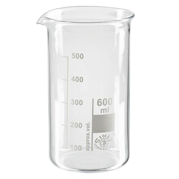 Bicchiere da 600 ml in vetro borosilicato, forma alta