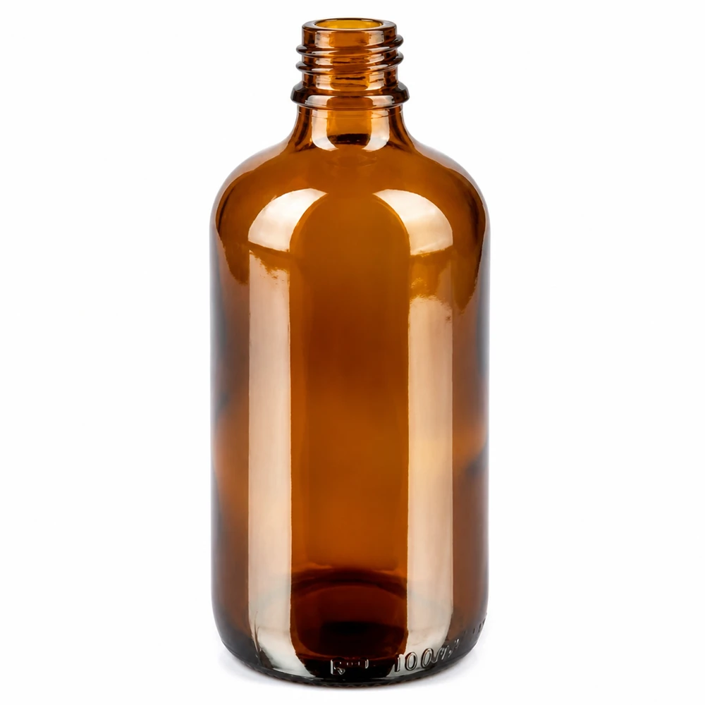 Bottiglia da 100ml 11mm SV rosso STD BrownLine UT18/100 Bottiglia da 100 ml di alta qualità in vetro borosilicato ambrato con filettatura precisa da 11 mm.