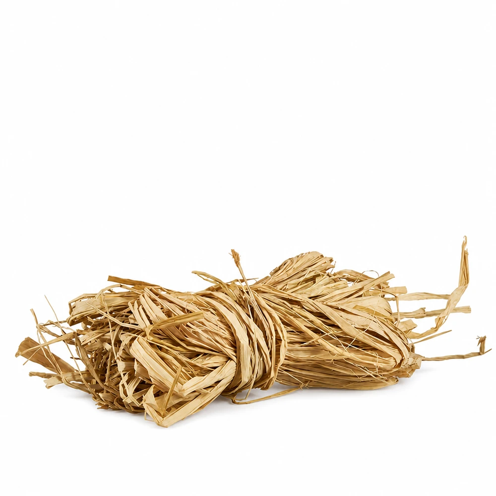 Fibra naturale per decorazioni, 30 g Rafia naturale per decorazioni 30 g di fibre di rafia naturale in beige dorato per decorazioni e progetti artigianali