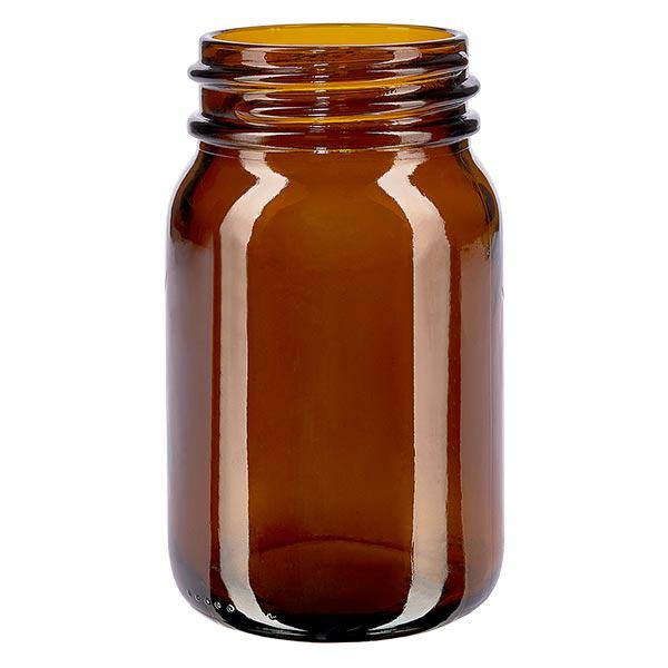 Bottiglia a collo largo da 200 ml in vetro ambrato