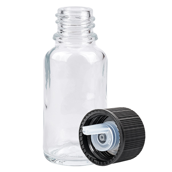 Flacone contagocce da 20 ml 1 mm nero STD ClearL. UT18/20