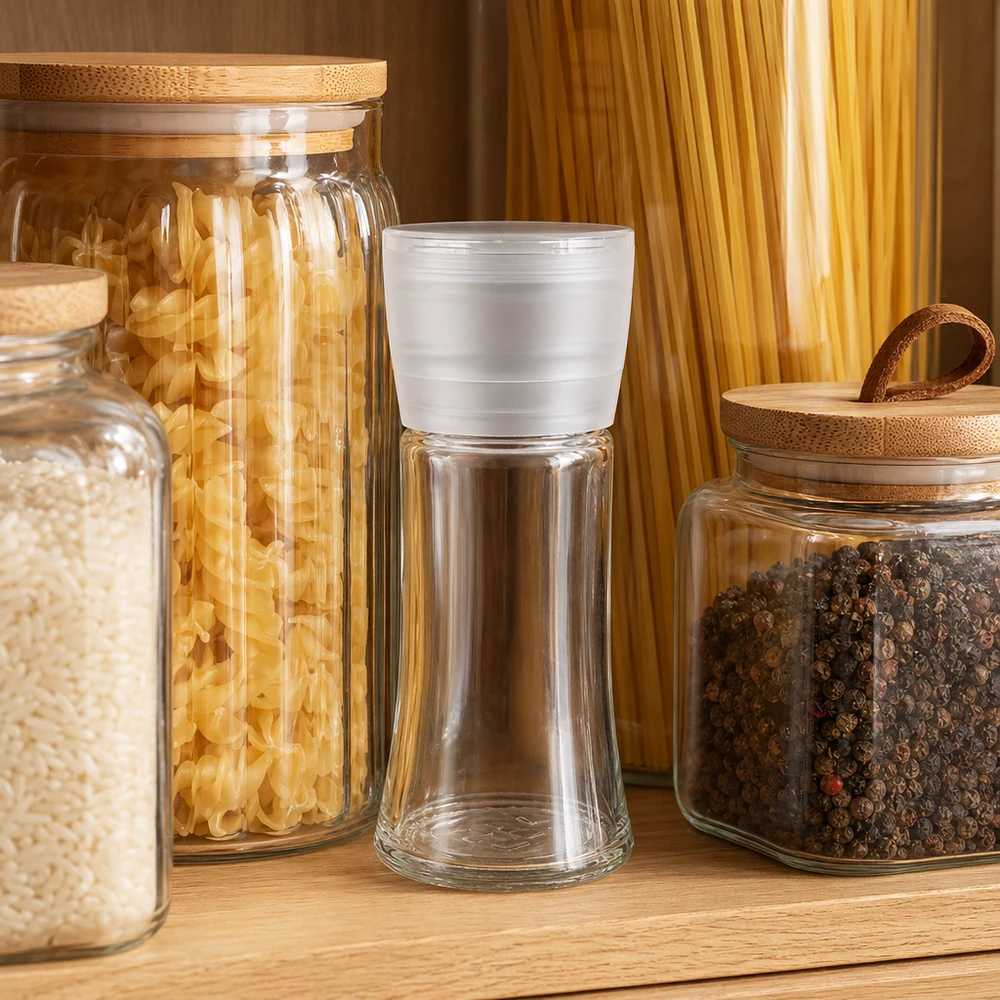 Barattolo per sale/spezie 95ml con macinino Vario bianco Barattolo per sale/spezie 95ml con macinino Vario bianco