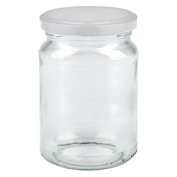 Barattolo rotondo da 205 ml con coperchio BasicSeal bianco UNiTWIST