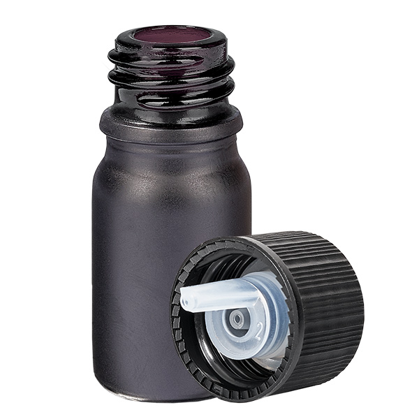 Flacone contagocce da 5 ml 1 mm nero STD BlackLine UT18/5