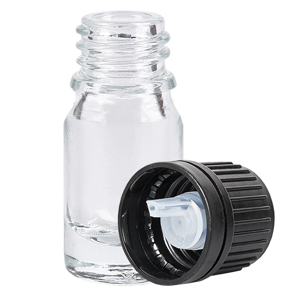 Flacone contagocce da 5 ml 1 mm nero OV ClearLine UT18/5 Flacone contagocce da 5 ml 1 mm nero OV ClearLine UT18/5