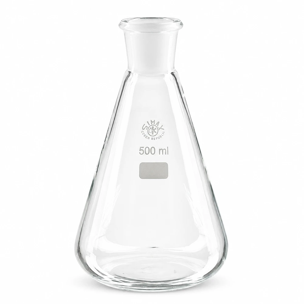 Beuta da 500 ml con giunto standard smerigliato (29/32) Beuta grande da 500 ml in vetro borosilicato di alta qualità con giunto standard smerigliato