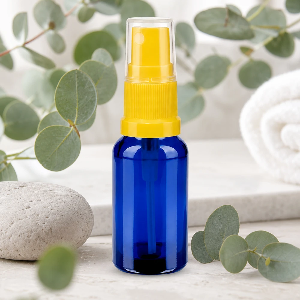 Flacone spray da 20 ml giallo/trasparente STD BlueLine UT18/20 Flacone a pompa di alta qualità da 20 ml con nebulizzatore fine BlueLine UT18/20 giallo trasparente