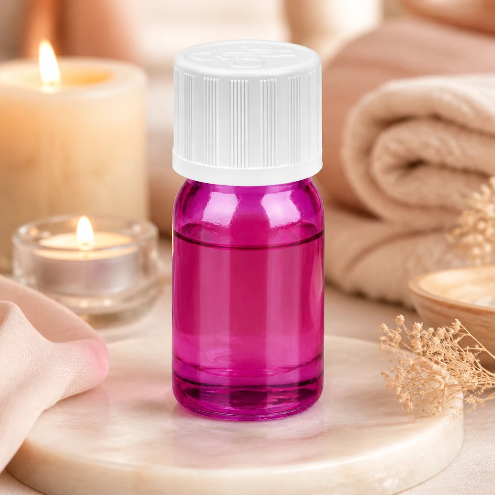 Flacone contagocce da 5 ml 1,2 mm bianco a prova di bambino PurpleLine. UT18/5 Flacone in vetro da 5 ml con tappo a prova di bambino, di colore viola, per una conservazione sicura del prodotto.