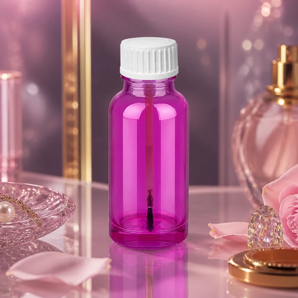 Flacone a pennello da 20 ml PurpleLine UT18/20 bianco standard Flacone Purple Line lucido da 20 ml con tappo bianco per una conservazione igienica del prodotto