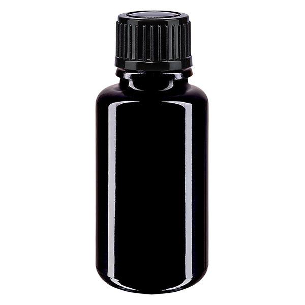 Flacone da farmacia viol. 20ml contagocce v. 1mm nero St