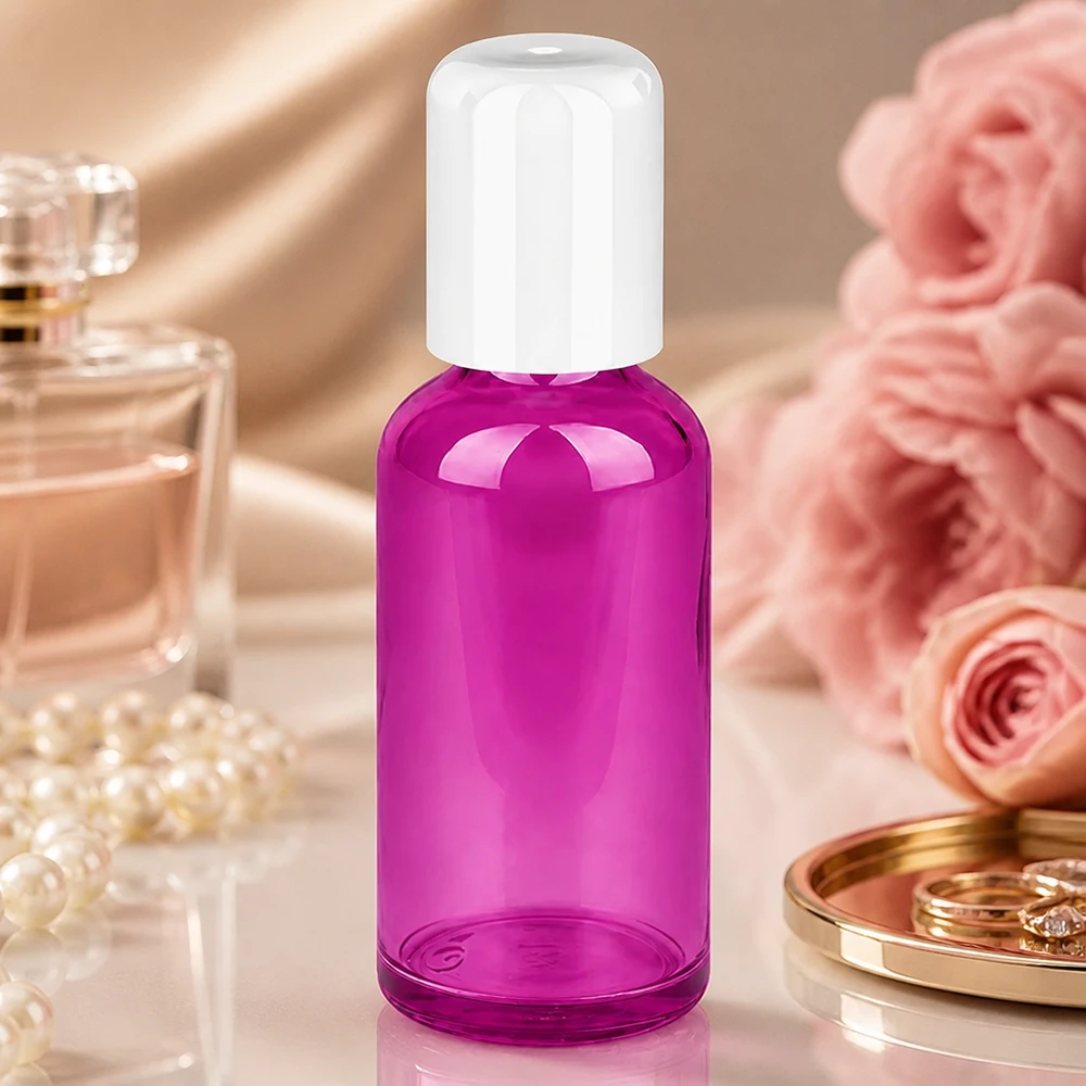 Flacone roll-on da 50 ml bianco Standard PurpleLine UT18/50 Flacone roll-on 50ml viola trasparente con design ergonomico da viaggio