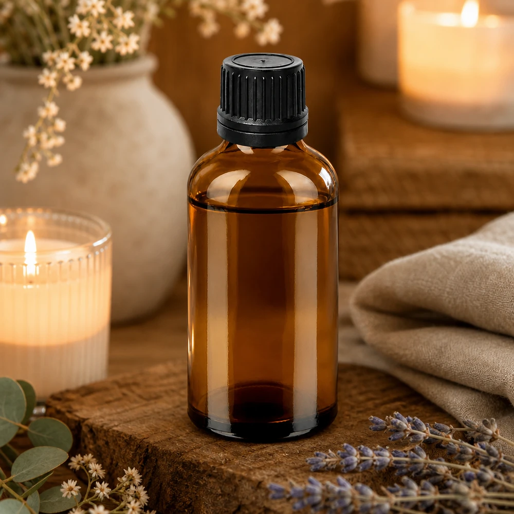 Flacone contagocce da 50 ml 1mm nero OV BrownLine UT18/50 Flacone in vetro a protezione della luce 50ml marrone con sistema di chiusura antigoccia per sostanze sensibili