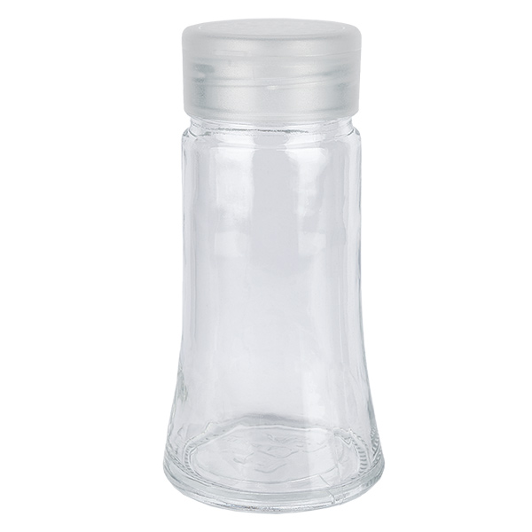Barattolo per sale/spezie 95ml con shaker bianco