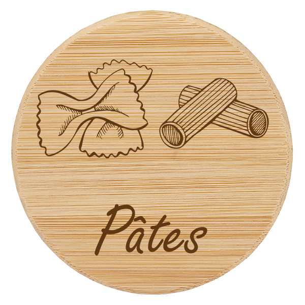 Coppia in legno "Pâtes" per WECK RR100 Coppia in legno "Pâtes" per WECK RR100
