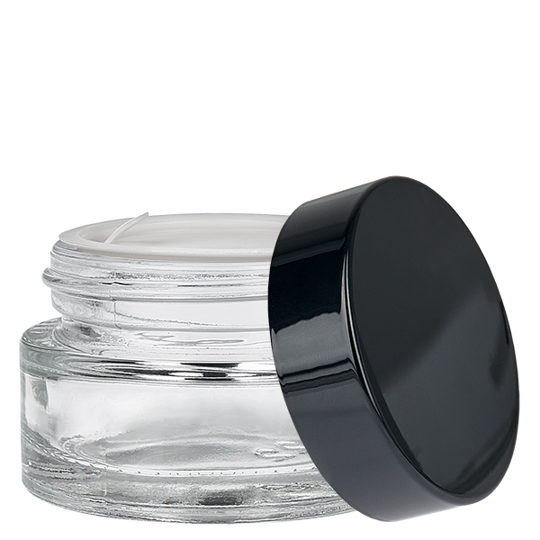Barattolo di vetro trasparente da 20 ml con coperchio UNiTWIST Barattolo di vetro trasparente da 20 ml con coperchio UNiTWIST