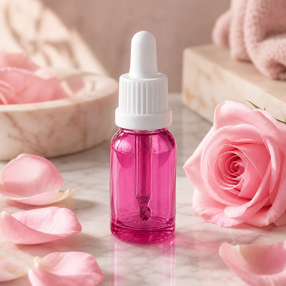 Flacone per pipette da 10 ml bianco Originality con tappo a vite PurpleLine UT18/10 Flacone dosatore piccolo 10ml viola con pipetta bianca OV PurpleLine UT18/10