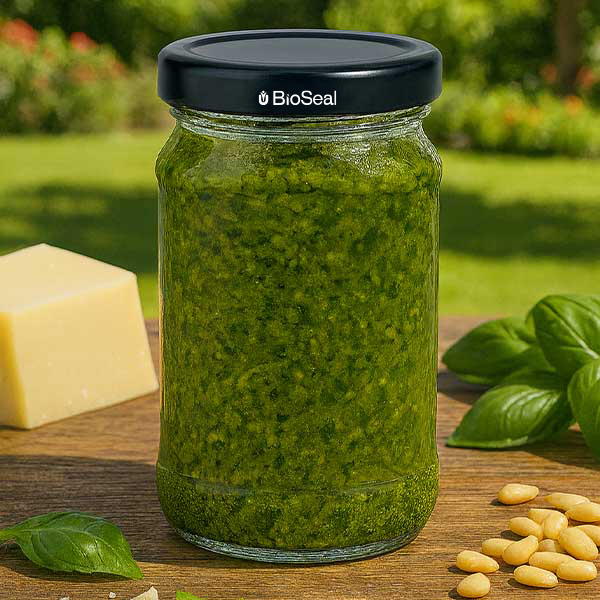 UNiTWIST Runda110 con coperchio nero. Coperchio TO48 BioSeal