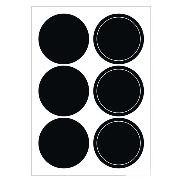 Etichette da tavola "Cerchi" (12 adesivi)