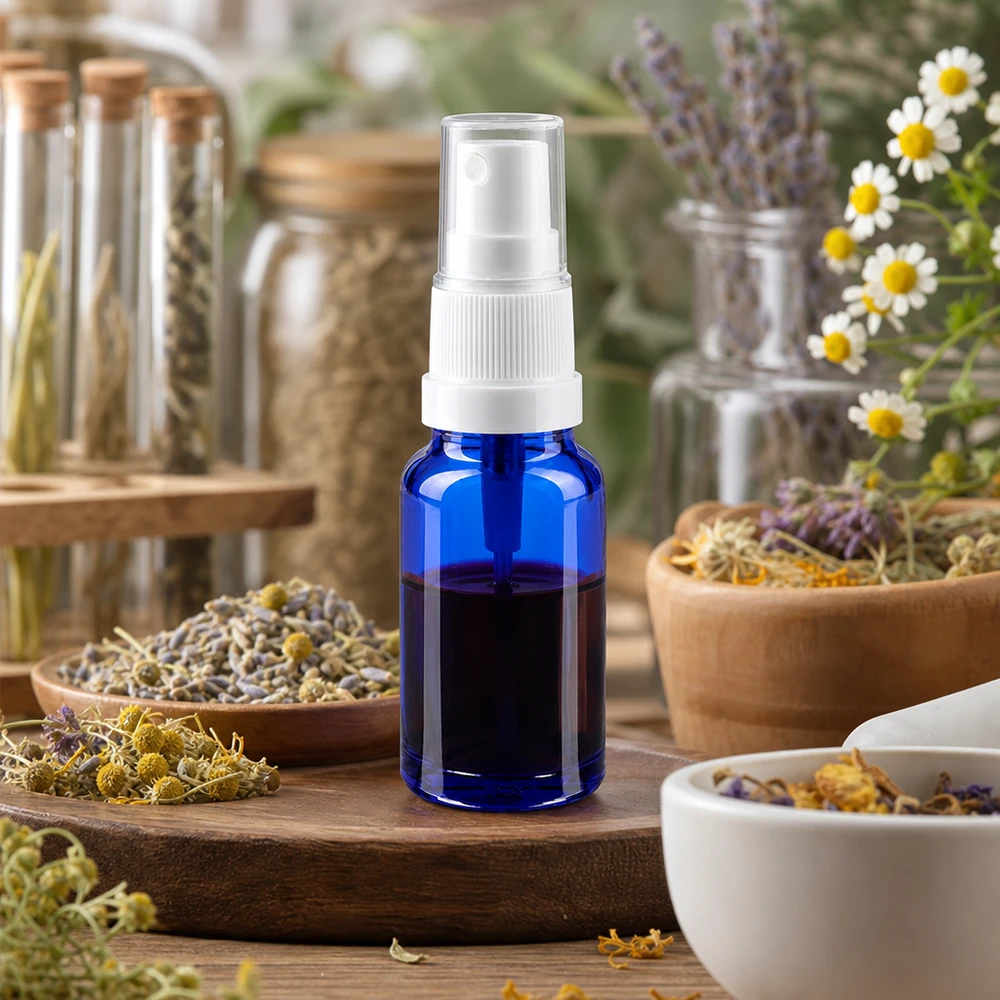 Flacone spray da 10 ml bianco/tr. STD BlueLine UT18/10 Piccolo flacone spray da 10 ml, ideale per i campioni di profumo e per i test.