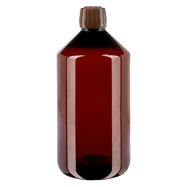 Bottiglia PET 750ml con tappo marrone OV Bottiglia PET 750ml con tappo marrone OV
