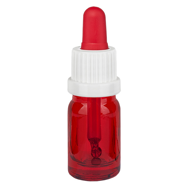 Flacone per pipette da 5 ml bianco/rosso OV RedLine UT18/5