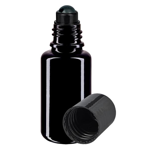 Flacone farmacia viol. 20ml tappo roll-on nero Flacone farmacia viol. 20ml tappo roll-on nero