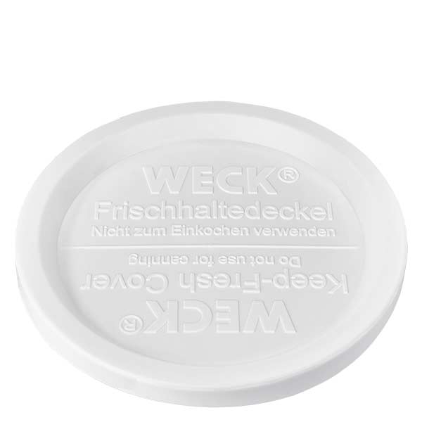 Barattolo gourmet da 300ml con friscia. WECK RR120 Coperchio di ricambio WECK keep-fresh bianco per RR120 gourmet jar 300ml Coperchio di ricambio Close-up dall'alto