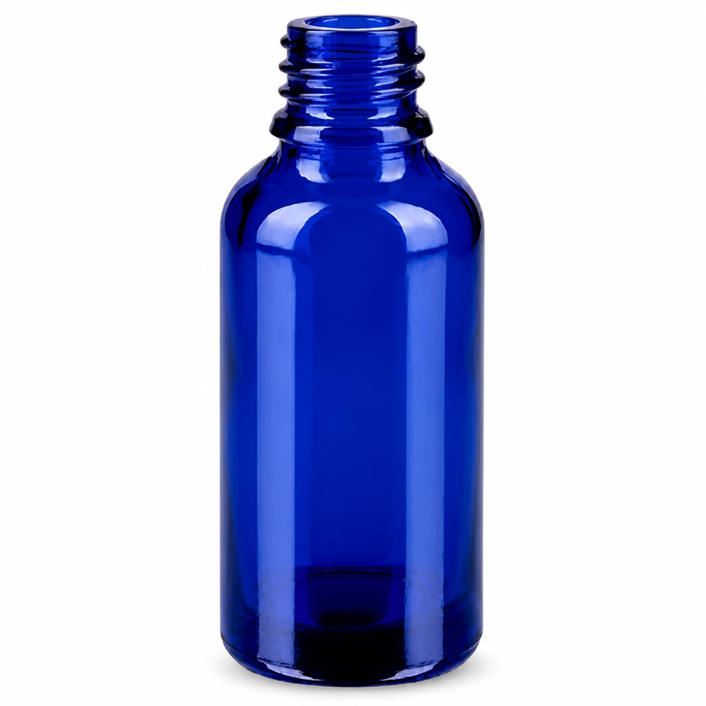 Flacone roll-on da 30 ml nero STD BlueLine UT18/30 Flacone roller blu cobalto da 30 ml in vetro serie BlueLine per cosmetici professionali