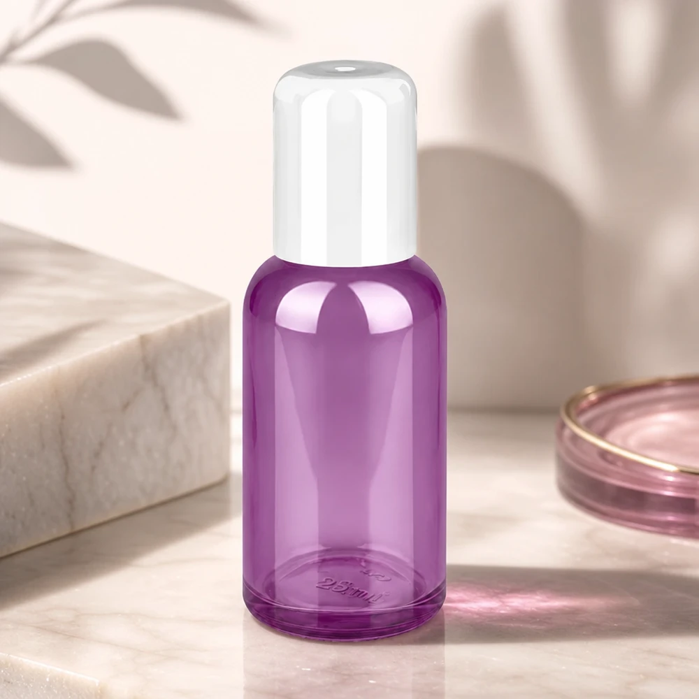 Flacone roll-on da 30 ml bianco standard PurpleLine UT18/30 Elegante flacone roll-on da 30 ml dal design viola di tendenza per le gamme cosmetiche moderne