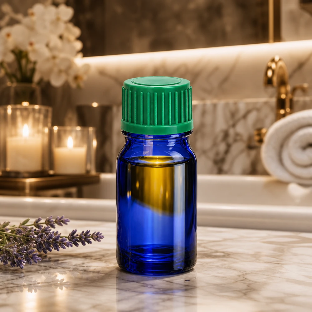 Flacone contagocce da 5 ml 0,8 mm verde STD BlueLine UT18/5 Flacone contagocce da 5 ml con protezione UV attraverso il vetro blu per proteggere le sostanze sensibili alla luce