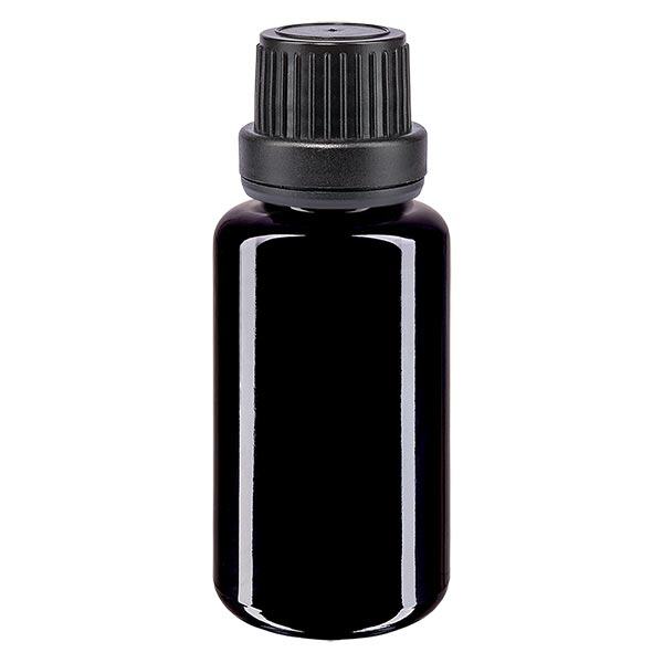 Flacone farmacia viol. 20ml contagocce pr. Pr. 2mm nero OV