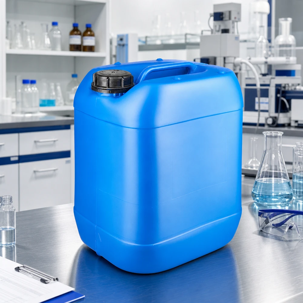 Tanica da 20 litri, blu, con tappo a vite OV, realizzata in plastica HDPE, robusta e a tenuta stagna