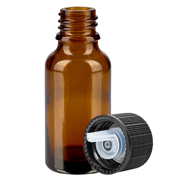 Flacone contagocce da 20 ml 1 mm nero STD BrownLine UT18/20