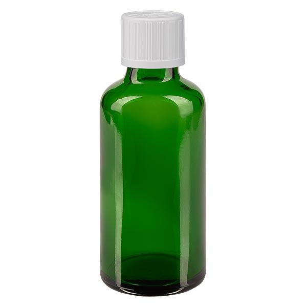 Flacone contagocce verde da 50 ml. STD KiSi bianco/1,2 mm ApoGlas