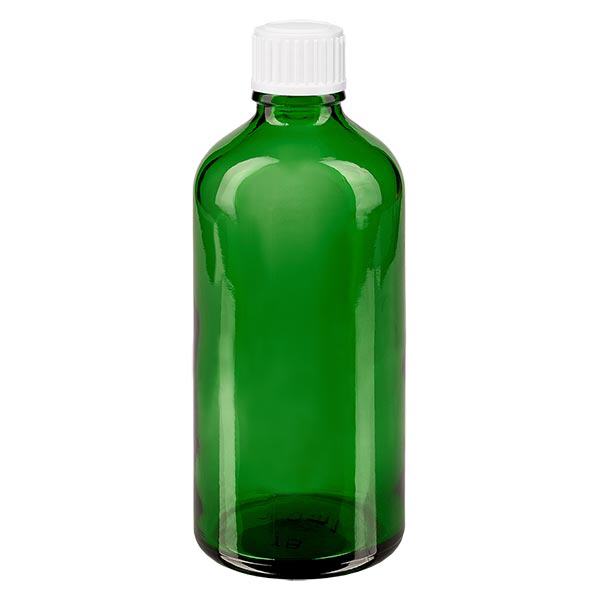 Flacone contagocce verde da 100ml STD bianco/0,9mm ApoGlas