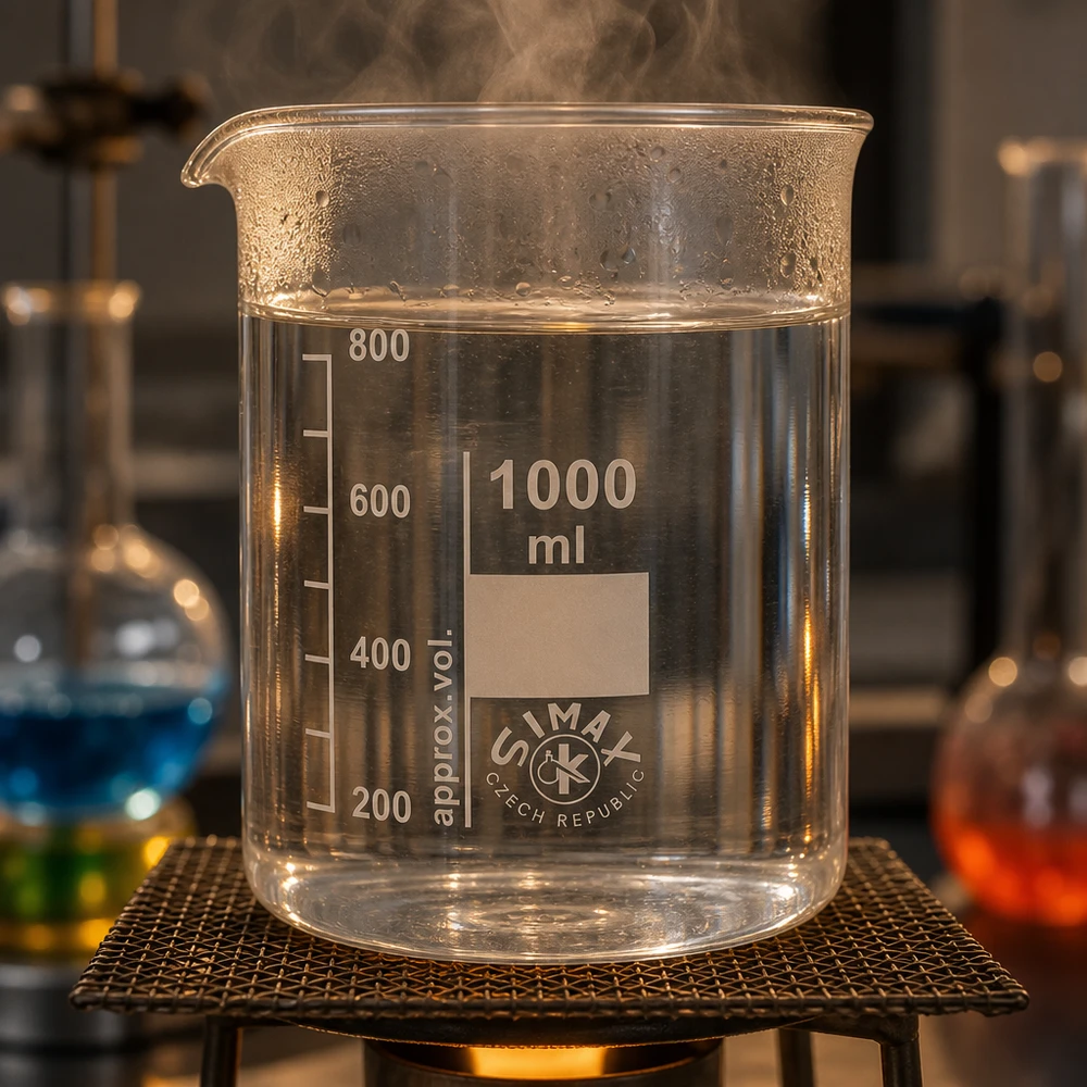 Bicchiere trasparente 1000ml a basso stampo in vetro borosilicato per un uso sicuro in laboratorio