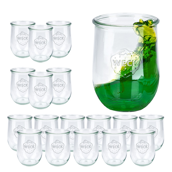 Set di 18 vasi Weck da 1062 ml per tulipani, tumbler da 1 litro