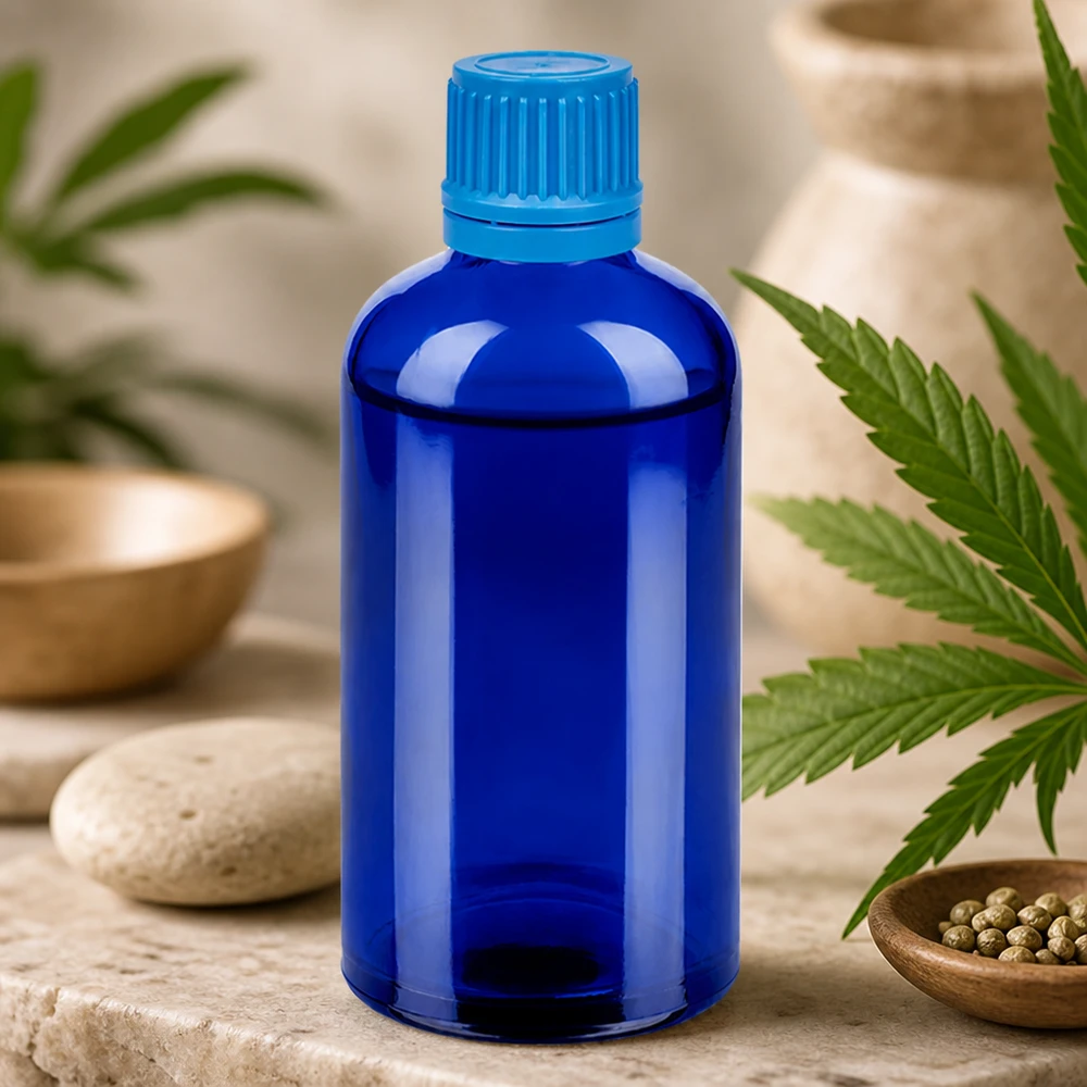 Bottiglia da 100ml 11mm SV blu OV BlueLine UT18/100 Flacone BlueLine da 100 ml testato in laboratorio con tappo antimanomissione per garantire la qualità
